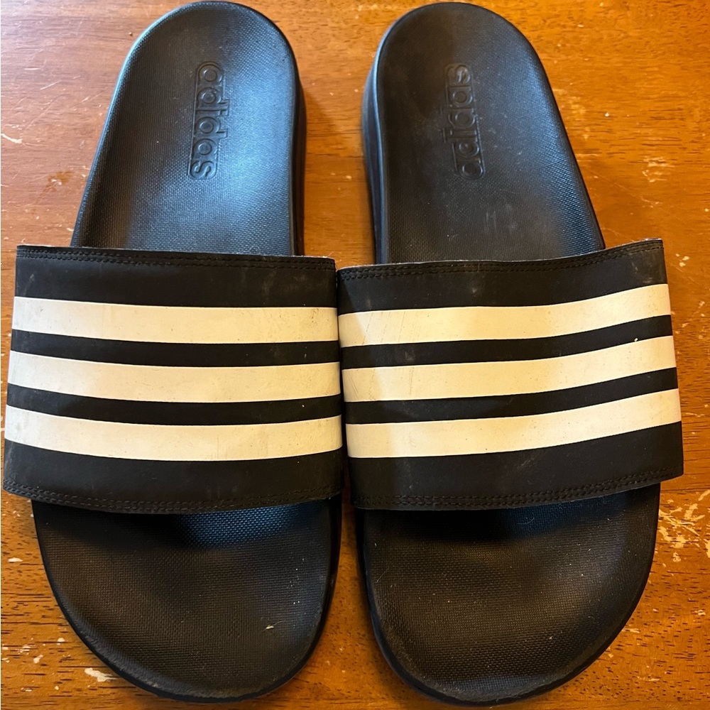Adidas slides.  Mens size 9